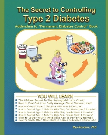 The Secret To Controlling Type 2 Diabetes: Addendum to Permanent Diabetes Control by Rao Konduru (Dr) 9780973112054