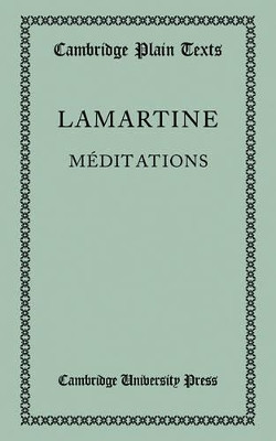 Meditations by Alphonse De Lamartine 9780521109093