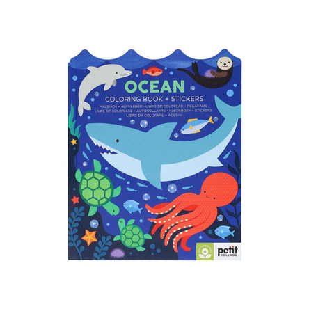 Ocean Coloring Book + Stickers Petit Collage 9781797234908