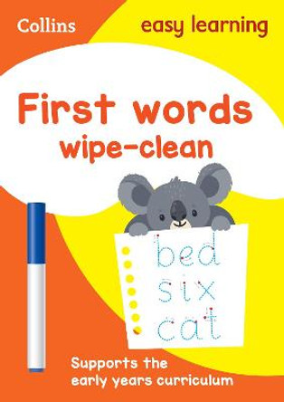 First Words Age 3-5 Wipe Clean Activity Book (Collins Easy Learning Preschool) by Collins Easy Learning