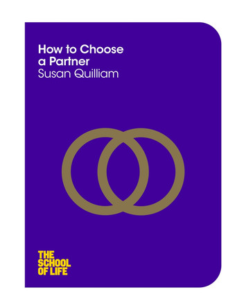 How to Choose a Partner by Susan Quilliam