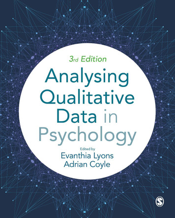 Analysing Qualitative Data in Psychology by Evanthia Lyons