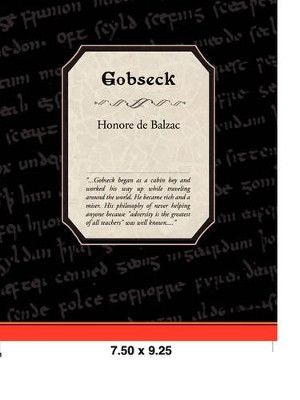 Gobseck by Honore De Balzac 9781605973128