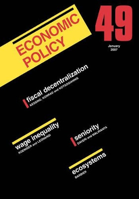 Economic Policy 49 by Georges De Menil 9781405155441
