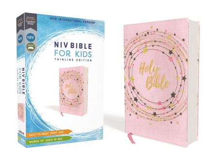 NIV, Bible for Kids, Flexcover, Pink/Gold, Red Letter Edition, Comfort Print: Thinline Edition by Zonderkidz