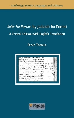 Sefer ha-Pardes by Jedaiah ha-Penini by David Torollo 9781800647268
