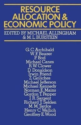 Resource Allocation and Economic Policy by Michael G. Allingham 9781349026753