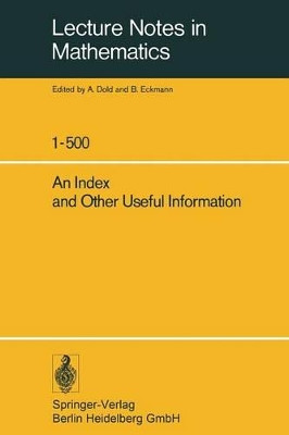 An Index and Other Useful Information by Springer-Verlag Berlin Heidelberg 9781489945839