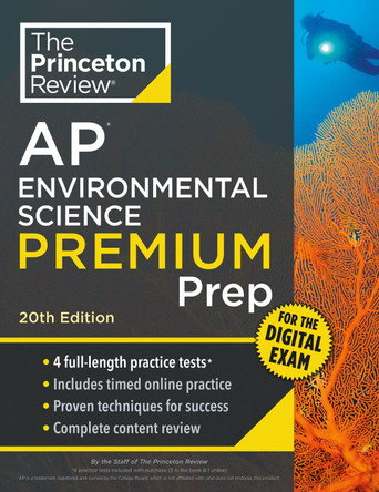 Princeton Review AP Environmental Science Premium Prep, 20th Edition: 4 Practice Tests + Digital Practice Online + Content Review The Princeton Review 9780593518472