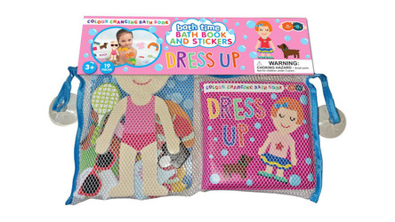 Dress Up Colour Changing Bath Book & Stickers Buddy and Barney 9781912544158