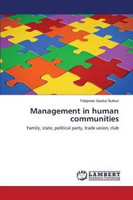 Management in Human Communities by Butkus Fabijonas Saulius 9783659768736