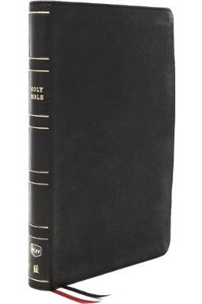 NKJV, Thinline Reference Bible, Genuine Leather, Black, Thumb Indexed, Red Letter, Comfort Print: Holy Bible, New King James Version by Thomas Nelson