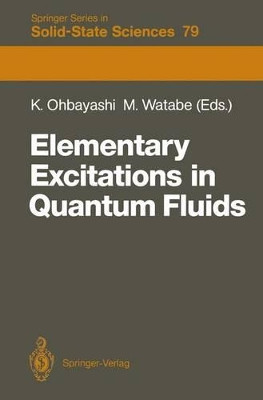 Elementary Excitations in Quantum Fluids: Proceedings of the Hiroshima Symposium, Hiroshima, Japan, August 17-18, 1987 by Kohji Ohbayashi 9783642834301