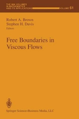 Free Boundaries in Viscous Flows by Robert A. Brown 9781461384151