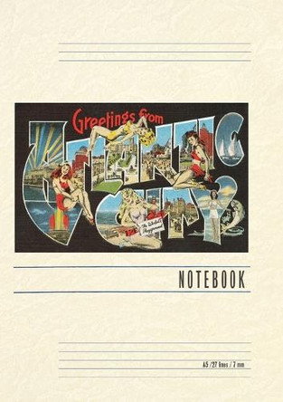 Vintage Lined Notebook Greetings from Atlantic City, New Jersey, Cheesecake by Found Image Press 9798385432752