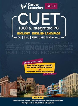 Cuet 2022: Biology and English Guide by Sneha Gurkha & Shiva Kumar by Career Launcher 9789395101110