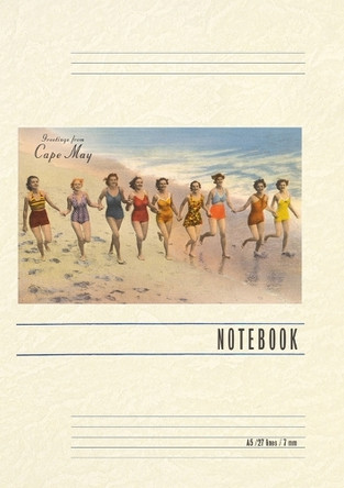 Vintage Lined Notebook Greetings from Cape May, New Jersey, Bathing Beauties by Found Image Press 9798385433384