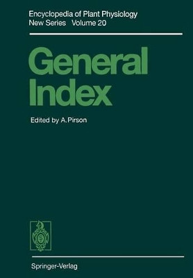 General Index by Andre Pirson 9783642728983