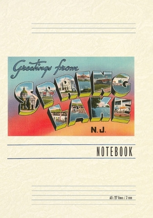 Vintage Lined Notebook Greetings from Spring Lake, New Jersey by Found Image Press 9798385435432