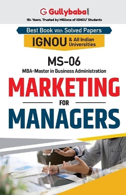 MS-06 Marketing for Managers by Sanjay Kumar Pathak 9788189086701