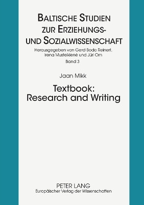 Textbook: Research and Writing by Jaan Mikk 9783631363355