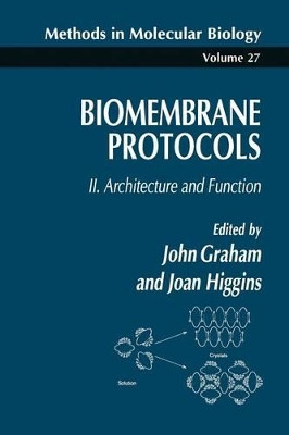 Biomembrane Protocols: II. Architecture and Function by John M. Graham 9781489939098