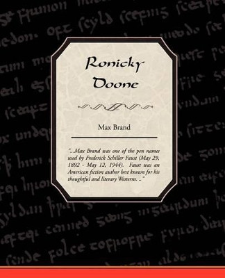 Ronicky Doone by Max Brand 9781438511689