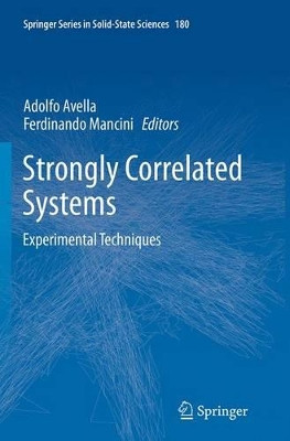 Strongly Correlated Systems: Experimental Techniques by Adolfo Avella 9783662505939
