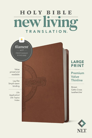 NLT Large Print Premium Value Thinline Bible, Filament by  9781496458087