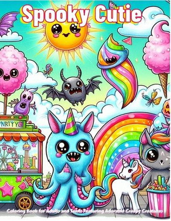 Spooky Cutie: Coloring Book for Adults and Teens Featuring Adorable Creepy Creatures in Cozy Hygge Moments for Relaxation by Stanford Publishing 9781998050376