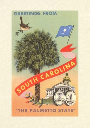 Vintage Lined Notebook Greetings from South Carolina, the Palmetto State by Found Image Press 9798385445950