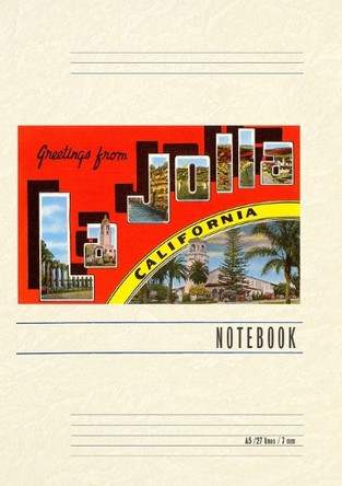 Vintage Lined Notebook Greetings from La Jolla, California by Found Image Press 9798385446414