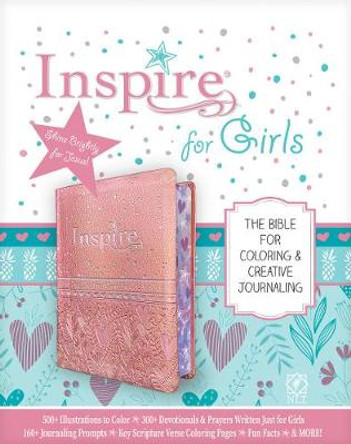 NLT Inspire Bible for Girls (LeatherLike, Pink) by Carolyn Larsen