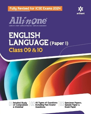 All In One Class 9th and 10th English Language(Paper 1) for ICSE Exam 2024 by Srishti Agarwal 9789388129428