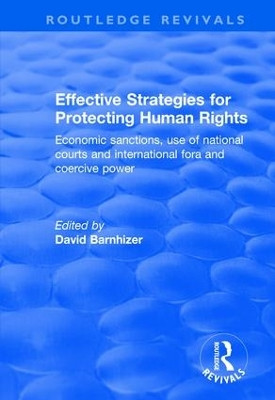 Effective Strategies for Protecting Human Rights: Economic Sanctions, Use of National Courts and International fora and Coercive Power by David Barnhizer 9781138702950