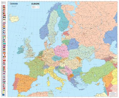 Europe Political - Michelin rolled & tubed wall map Encapsulated: Wall Map by  9782067142916