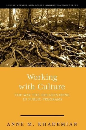 Working with Culture: The Way the Job Gets Done in Public Programs by Anne M. Khademian 9781568026879