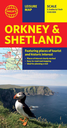 Philip's Orkney and Shetland: Leisure and Tourist Map by Philip's Maps 9781849077088