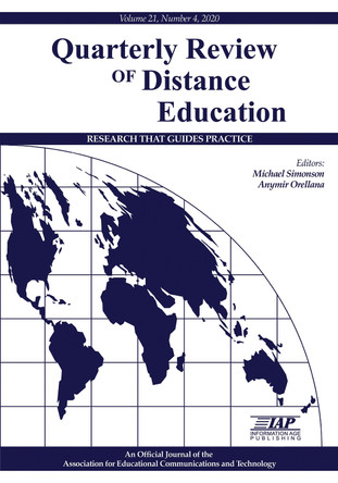 Quarterly Review of Distance Education Volume 21 Number 4 2020 by Michael Simonson 9781648025181