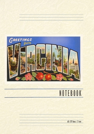Vintage Lined Notebook Greetings from Virginia by Found Image Press 9798385452385