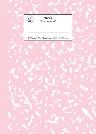 Marble Notebook A5: Pastel Pink Marble Wide Ruled Journal by Young Dreamers Press 9781989790908