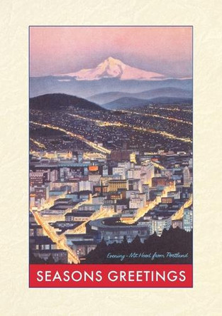 Vintage Lined Notebook Seasons Greetings, Mt. Hood from Portland by Found Image Press 9798385443147