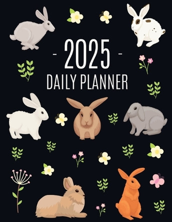Rabbit Planner 2025: Cute Year Organizer with Bunnies: For an Easy Overview of All Your Appointments! Beautiful Hare Scheduler: January-December (12 Months) by Happy Oak Tree Press 9781965994375