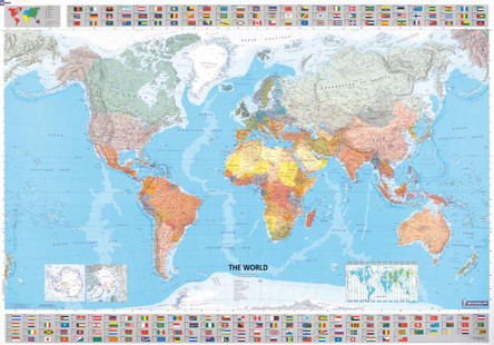 The World - Michelin rolled & tubed wall map Paper: Wall Map by  9782061010716