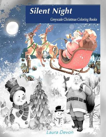 Greyscale Christmas Coloring Books by Laura Devon 9784215383615