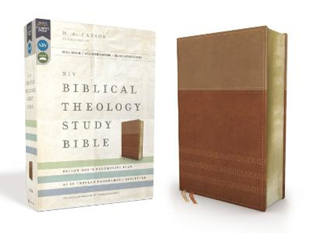 NIV, Biblical Theology Study Bible, Leathersoft, Tan/Brown, Comfort Print: Follow God's Redemptive Plan as It Unfolds throughout Scripture by D. A. Carson