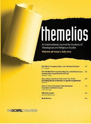 Themelios, Volume 38, Issue 2 by D A Carson 9781625649591