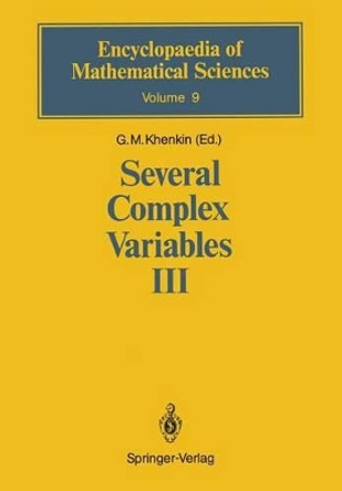 Several Complex Variables III: Geometric Function Theory by G. M. Khenkin 9783642647857