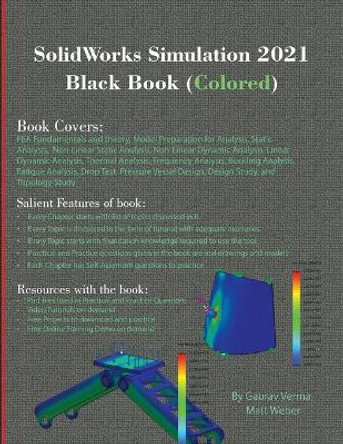 SolidWorks Simulation 2021 Black Book (Colored) by Gaurav Verma 9781774590140