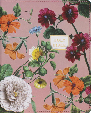 NIV, Artisan Collection Bible, Large Print, Leathersoft, Blush Floral, Red Letter, Comfort Print 9780310465751